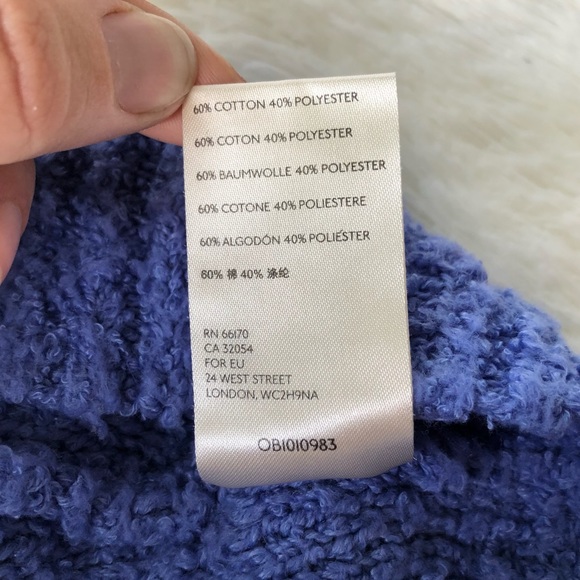 FREE PEOPLE • Finders Keepers Fuzzy Pullover Periwinkle Sweater V Neck SZ Small - Picture 7 of 16